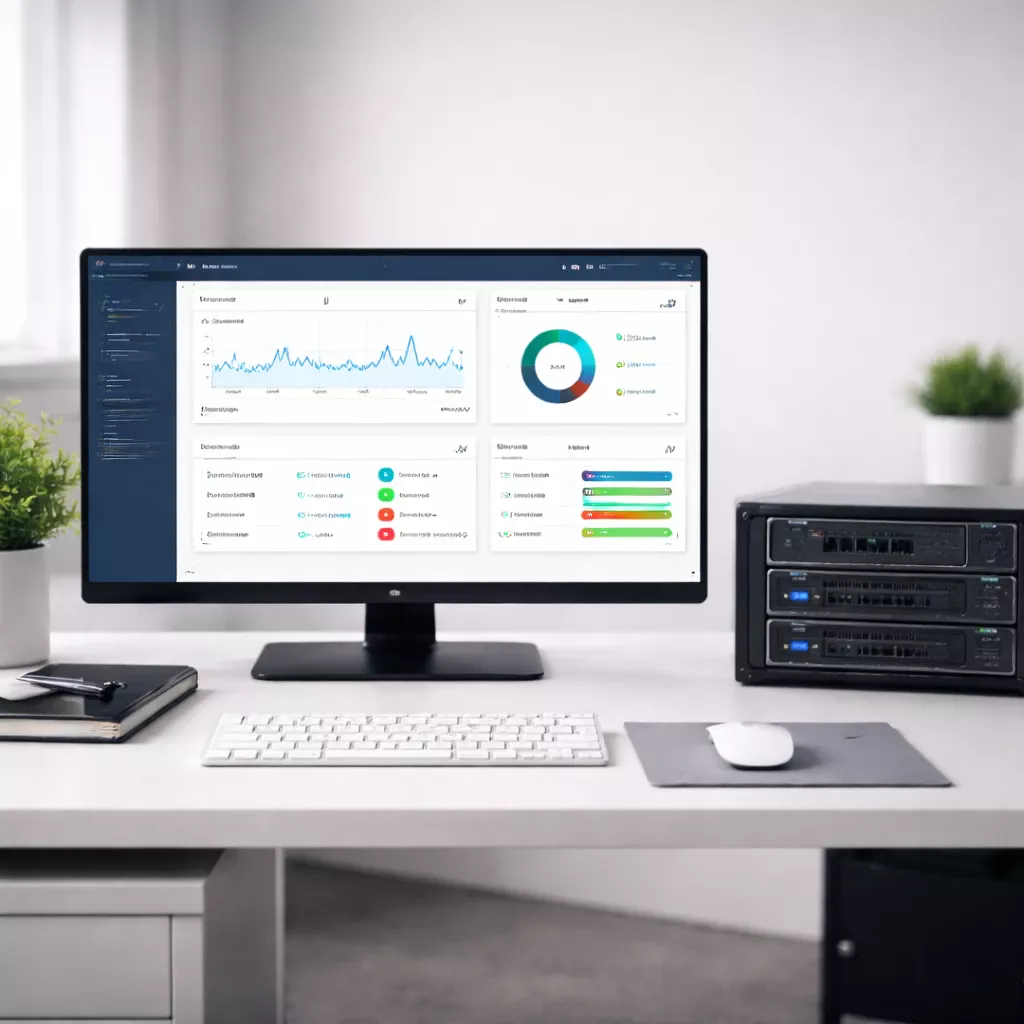 IT support technician helping at a small business workstation