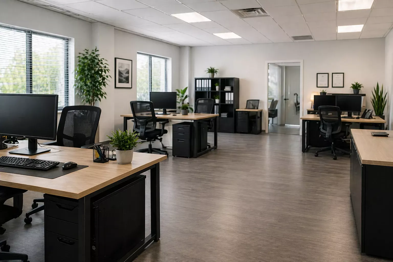 Small business office environment ready for IT support in Orange County
