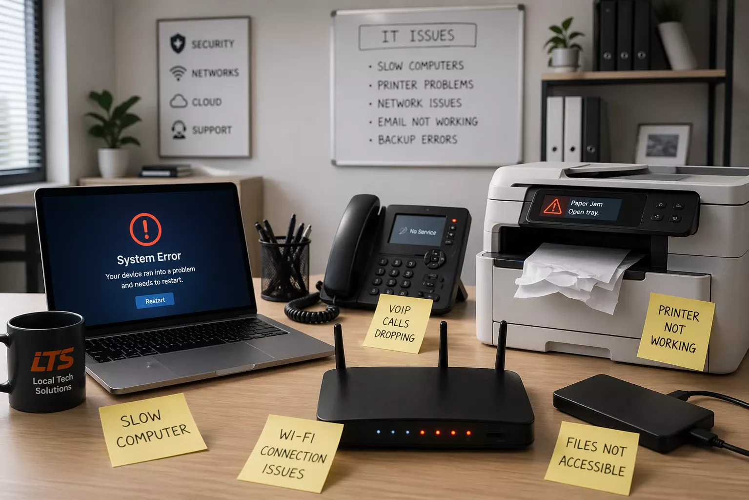 IT support professional working with a small business client